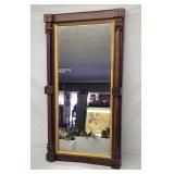 Antique walnut framed mirror 46"h x 24"w