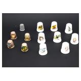 Thimbles porcelain & metal