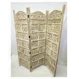 Carved wooden room divider