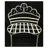 Vintage iron garden bench 37"h x 32"w x 19"d