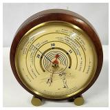 Antique barometer golfer guide solid mahogany