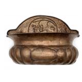 Italian hammered brass planter