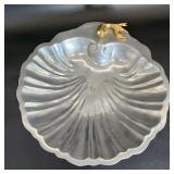 Heavy metal serving tray bowl