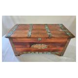 Small cedar trunk w copper straps
