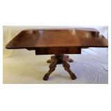 19th century solid mahogany dropleaf table
