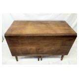Solid black walnut dropleaf dining table