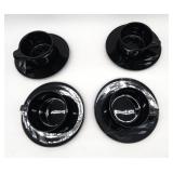 4 Mikasa Black Opus cups w saucers