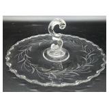 Vintage glass snack tray