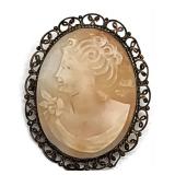Vintage cameo brooch