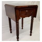 Solid black walnut ppool leg nightstand