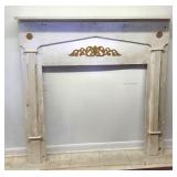 Antique painted fireplace mantle
