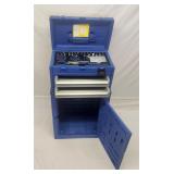 2 piece plastic tool box w tools