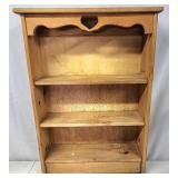 Petite solid pine bookshelf