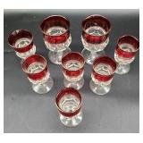Kings crown cordials & wine glasses