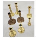 Lot Baldwin brass candlesticks