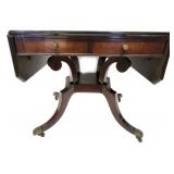 Antique inlaid mahogany window table