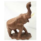 Carved teak elephant