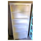 Painted wooden bookshelf