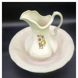 Ceramic wash bowl & pitcher