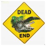 Metal alligator sign
