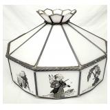 Hummel leaded glass shade for light fixture