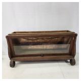 Antique oak barrister bookcase base only