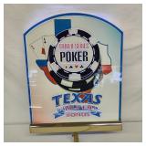 Texas Holdem poker lighted sign