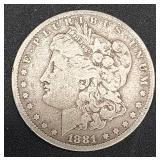 1881 O Morgan silver dollar