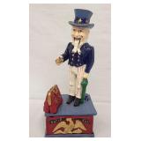 Cast iron Uncle Sam bank