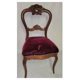 Victorian walnut side chair