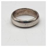 Sterling silver wedding band