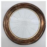 Large sterling silver rim coaster