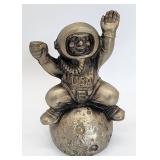 Vintage metal astronaut advertising bank