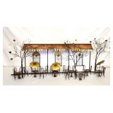 Mcm metal C. Jere cafe wall decor 1972