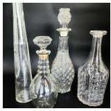 Glass decanter lot