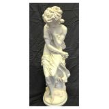 Signed Moreau plaster statue 24"