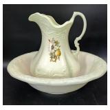 Hand made ceramic bowl & pitcher