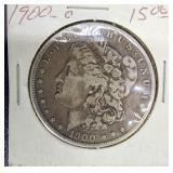 1900 O Morgan silver dollar