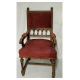 Antique Italian gothic arm chair lions heads
