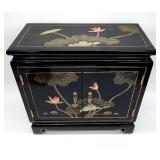 Black lacquer Asian style jewelry box