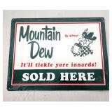 Mountain Dew tin sign