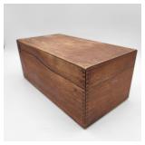 Antique oak recipe box fingerjointed case