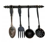 Iron utensil wall decor
