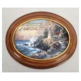 Thomas Kinkade framed porcelain plate