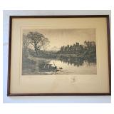 Camille Fonce French engraving signed