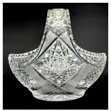Cut glass basket