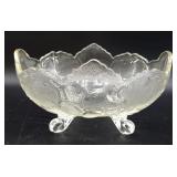 Vintage footed glass bowl