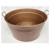Copper tone wash tub