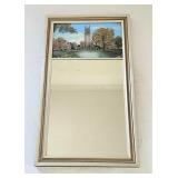 Eglomise reverse painted Duke University mirror
