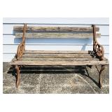 Child size garden bench as is